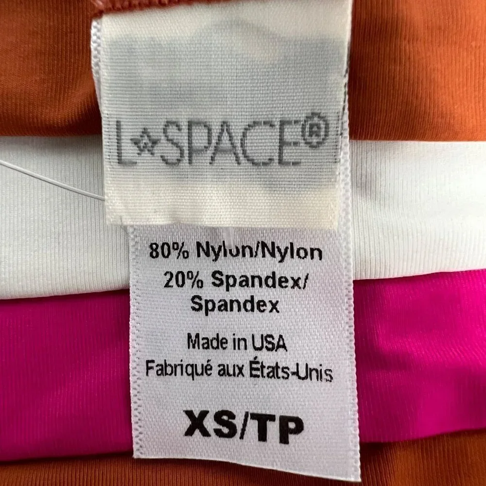 L*Space Women’s Rebel Stripe Bikini Top Multicolor Size XS New